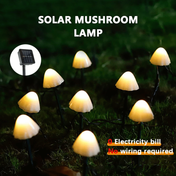 LED Solar Mushroom Lawn Lamp - Image 3