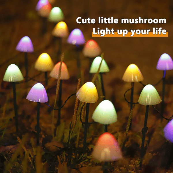 LED Solar Mushroom Lawn Lamp - Image 2